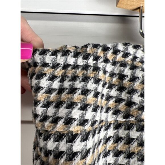 Talbots Houndstooth Wool Blend Lined Skirt Size 20W Gray, Beige, White & Black - Picture 6 of 8